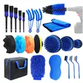 Ensemble de brosses de lavage de voiture brosses de détail éponges serviettes pour bouches