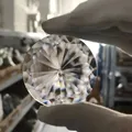 Suspension de lustre en cristal pour éclairage pièces en verre transparent suspension à prisme