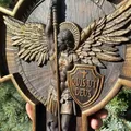 Statue d'Ange en Résine du Grand Protecteur Saint Michel Archange FigAuckland Sculpture de Combat à
