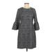 Calvin Klein Casual Dress: Gray Plaid Dresses - Women's Size 8