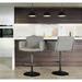 Hokku Designs Quashan Contemporary Adjustable Barstool w/ Swivel Fabric Metal in Gray | 24.5 W x 24 D in | Wayfair A02DB944D5834DDEA7DEFAE07B00F45F
