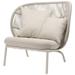 Vincent Sheppard Kodo Patio Chair w/ Cushions Wicker/Rattan in Gray/White | 38.6 H x 39.4 W x 35.8 D in | Wayfair KIT-GC044S035-P0303-M