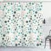 East Urban Home Grunge Polka Dots Spots Backdrop Motif Retro Nostalgic Aesthetic Image Shower Curtain Set Polyester | 70"H x 69"W | Wayfair