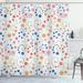 East Urban Home Grunge Polka Dots Spots Backdrop Motif Retro Nostalgic Aesthetic Image Shower Curtain Set Polyester | 84"H x 69"W | Wayfair