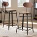 Williston Forge Jann 26" Bar Stool Wood/Metal in Black/Brown | Bar Stool 28" | Wayfair 80975DC4135D45588304F391A282C923