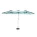 Arlmont & Co. Seresa 178.35" x 105.12" Rectangular Beach Umbrella Metal in Green | 100.39 H x 178.35 W x 105.12 D in | Wayfair