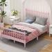 Red Barrel Studio® Debbe Platform Bed Wood in Pink | 44.9 H x 56.7 W x 80.7 D in | Wayfair 78F7F67A773246F09EE0491938E23E00