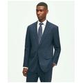 Brooks Brothers Men's Explorer Collection Slim Fit Wool Checked Suit Jacket | Navy | Size 40 Regular