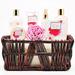 Green Canyon Spa Gift Basket Set in Cherry Blossom 8-Piece Premium Lush Spa Basket Holiday Gift Set