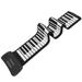 Foldable Piano Roll 61 Keys Piano Flexible Electric Digital Roll Keyboard Piano Instrument for Beginners Kids Toddler Black