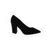 Vince Camuto Heels: Slip-on Chunky Heel Cocktail Black Solid Shoes - Women's Size 9 - Pointed Toe