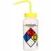 Bel-Art LDPE Wash Bottles 117160008 500ml Isopropanol Label Yellow Cap Wide Mout