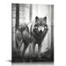 COMIO Black Wolf Decor - Wolf Poster Prints Wolf Wall Decor Art White Wolf Pictures for Home Wolf Decorations for Bedroom Grey Wolves Photo Wildlife Animal Posters for Boys Room