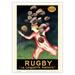 Rugby The Perfect Cap (La Casquette Parfaite) - Vintage French Advertising Poster by Leonetto Cappiello c.1923 - Master Art Print 10in x 14in