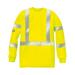 Rasco Men s Fr Hi-Vis Segmented Trim Long Sleeve Work Shirt Yellow Large