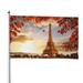 Kll Eiffel Tower With Red Leaves In Paris Flag 4x6 Ft Parade Party Flag Outdoor Flag Decorative Flag Banner Flags Garden Flag Home House Flags