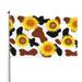 Kll Cow Print Sunflower Flag 4x6 Ft Parade Party Flag Outdoor Flag Decorative Flag Banner Flags Garden Flag Home House Flags