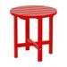 WestinTrends Outdoor Side Table All Weather Poly Lumber Adirondack Small Patio Table Round End Table for Pool Balcony Deck Porch Lawn Backyard Crimson Red