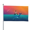 Kll Lighthouse And Whale Flag 4x6 Ft Parade Party Flag Outdoor Flag Decorative Flag Banner Flags Garden Flag Home House Flags