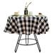 Cotton Linen Buffalo Plaid Round Tablecloth - Elegant Red and Black Checkered Design for Farmhouse Dining Room - Perfect for Formal and Informal Events - Includes Table Runner and Placemat - Versatile