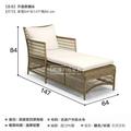 Sun Lounger Rattan Outdoor Chairs Beach Sofa Modern Patio Chairs Leisure Camping Chair Backrest Silla Playa Outdoor Furniture