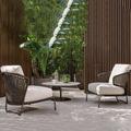 Outdoor rattan sofa courtyard waterproof residential balcony leisure single rattan chair sofa rattan sofa