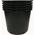 5-Pack 7 Gallon Premium Black Plastic Nursery Plant Container Garden Planter Pots (7 Gallon)