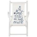 Mediterranean Style Wooden Mini Folding Beach Chair Tabletop Decoration for Office The Chaise Lounge