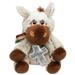 DolliBu Floppy Donkey Stuffed Animal with Silver Cross Plush - Religious Baby Baptism Gifts for Boys and Girls Dedication Christening Gifts Plush Prayer Toy Healing Stuffed Animal - 7 Inches