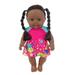 African American Baby Dolls Girl Dolls Boy African American Silicone Baby Dolls Vinyl Realistic Cute Baby Black Girl Children Gifts Set for Ages 3+ Red