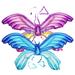 2 Pcs Wings Balloon Decorations Tablescape Ornament Dresses for Teen Girls Clothing Butterfly Child