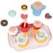 1 Set Wooden Tea Set Simulation Food Set Pretend Play Set Miniature Tea Party Accessories