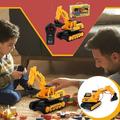 GBSELL Car Clearance 2 Channel Electric 2.4Ghz Kids Car Excavator Toy Remote Control Construction Engineering Vehicle