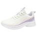 ZIZOCWA Tennis Shoes for Women Casual Mesh Breathable Lace-Up Sneakers Comfortable Soft Sole Walking Tennis Shoes with Arch Support Purple Size7.5