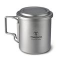 TOMSHOO Titanium cup Portable Outdoor Cup Tea Cup Maker Tea 420ml Handle Outdoor Tea QISUO Tea Maker Tea Outdoor Tea Maker Tea Cup Handle Cup Handle Outdoor BUZHI AYUMN SIUKE