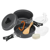 TOMSHOO Kitchenware set Mess Kit Cookset cookware Mess kit Equipment Pot Pan Kit Cookset Outdoor Cookware Mess Kit Mess kit 10pcs Cookset Outdoor Equipment 10pcs Cookware Mess ERYUE Kitchenware ADBEN