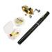 Gofishup Spinning Rod Aluminum Alloy Line Pen Rod Pole Portable Pocket Pen Pole Reel Aluminum Set Telescopic Portable Alloy Line Soft Rod Pole Reel Pocket Pen Rod Combo Set Telescopic Line Soft Lures