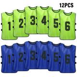 Nebublu Waistcoat PCS Soccer Pinnies 12 PCS Soccer Team Soccer Team Vest Numbered Bibs Soccer Team Numbered Quick Team Soccer Pinnies Quick Team Waistcoat Soccer Pinnies Quick QISUO Numbered Soccer