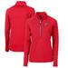 Women s Cutter & Buck Red Reading Fightin Phils Adapt Eco Knit Stretch Recycled Half-Zip Top