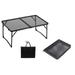 Carevas Folding table Table Table Outdoor Picnic Table BUZHI Table Outdoor Table Mesh Top Table. HUIOP Portable
