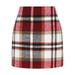 Women Poodle Skirts Womens High Waist Plaid Skirt Bodycon Pencil Wool Mini Skirt Tennis Skirts For Woman