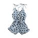 Dewadbow Infant Baby Girls Rompers Sleeveless Button Jumpsuits Outfits