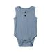 Dewadbow Summer Newborn Infant Baby Boy Girl Sleeveless Cotton Romper Bodysuit One-piece