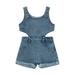 Infant Toddler Baby Girl Summer Jeans Overalls Denim Shorts Suspender Pants Hollow Out Adjustable Strap Jumpsuit 6 Months-4 Years