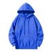 Cathalem Adult Sweatshirt Toddler Coats Mens Sweatshirt Top Pull String Pocket Hoodie Shirt Top Hoodies for Men (Blue L)