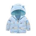 Sokhug Toddler Kids Grils Boy Casual Cute Ear Zipper Solid Thick Hooded Warm Outwear