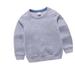 QUYUON Toddler Pullover Sweatshirts Unisex Kids Solid Cotton Thin Pullover Sweatshirt T-Shirt Toddler Baby Boys Girls Crew Neck Long Sleeve Tshirts Tops Blouse Shirts Gray 1T-2T