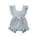 FOCUSNORM Baby Girls Infant Ruffle Solid Romper Bodysuit Jumpsuit Outfit Clothes Summer