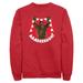 Men's Mad Engine Chewbacca Red Star Wars Valentine's Day Fleece Crewneck Sweatshirt