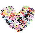 200 Pcs Earrings Home Decoration Jewelry Beads Monster Eye Beads DIY Eye Beads Craft Making Loose Beads Handmade DIY Beads 200pcs Eyeball Beaded Resin